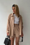 Theresa's™ Long Sleeve Shirt Short Set - Radiant into the summer