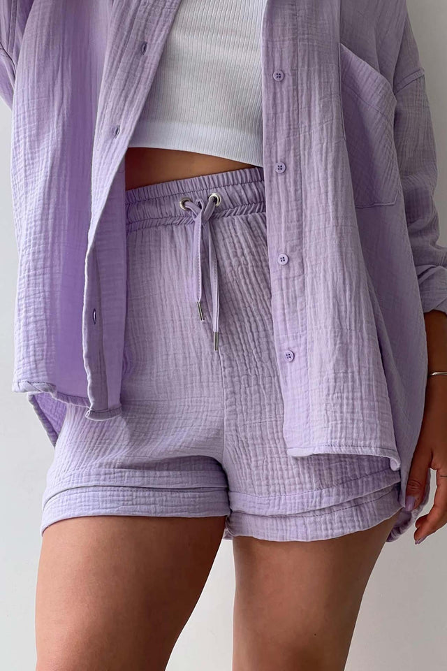 Theresa's™ Long Sleeve Shirt Short Set - Radiant into the summer