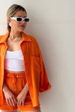 Theresa's™ Long Sleeve Shirt Short Set - Radiant into the summer