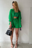 Theresa's™ Long Sleeve Shirt Short Set - Radiant into the summer
